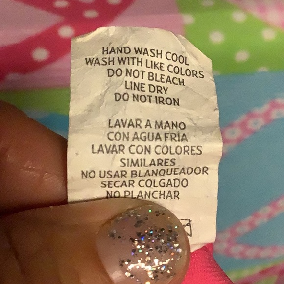 OP bikini bottom string hot pink buttery material size Med great condition - Picture 7 of 9